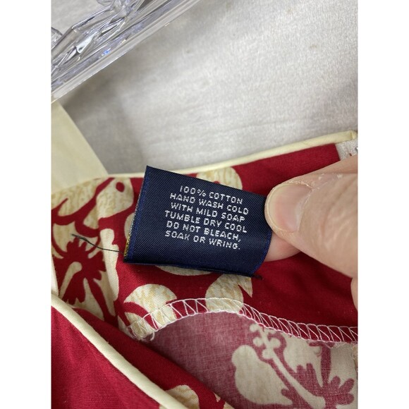 Royal Creations Hawaiian Dress L Red Hibiscus Muumuu Maxi Ruffle On/Off Shoulde - Picture 9 of 11